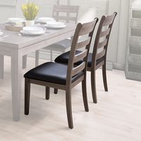 CorLiving - New York Classic Dining Chair, Set of 2 - Washed Grey - Angle