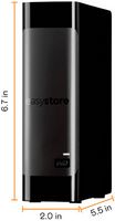 WD - easystore 8TB External USB 3.0 Hard Drive - Black - Angle