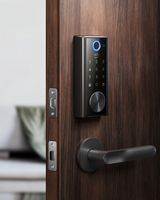 eufy Security - Smart Lock Wi-Fi Replacement Deadbolt with eufy App|Keypad|Biometric Access - Black - Angle