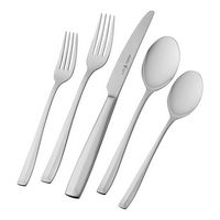 Henckels - International Lani 65-pc 18/10 Flatware Set - Stainless Steel - Angle