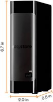 WD - easystore 18TB External USB 3.0 Hard Drive - Black - Angle