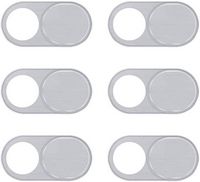 SaharaCase - Anti-Spy Privacy Camera Webcam Cover (6-Pack) - Silver - Angle