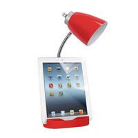 Limelights - Gooseneck Organizer Desk Lamp with iPad Tablet Stand Book Holder and Charging Outlet... - Angle