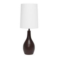 Simple Designs - 1 Light Tear Drop Table Lamp - Restoration Bronze - Angle