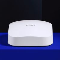 eero - Pro 6 AX4200 Tri-Band Mesh Wi-Fi 6 Router - White - Angle