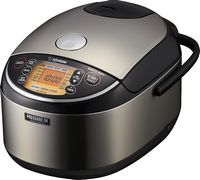 Zojirushi - 10 Cup Pressure Induction Heating Rice Cooker - Stainless Steel Black - Angle