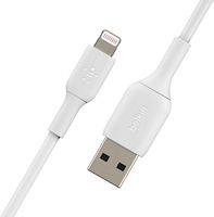 Belkin - BoostCharge Lightning to USB-A Cable 9.8ft - White - Angle