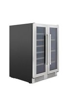 Thor Kitchen - 21 Wine Bottle Capacity and 95 Can Dual Zone French Door Wine and Beverage Center ... - Angle