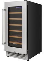 Thor Kitchen - 33 Bottle Built-in Dual Zone Wine and Beverage Cooler - Stainless Steel - Angle