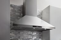 Thor Kitchen Professional - 36 inches - Externally Vented & Convertible - Wall Range Hood - Stain... - Angle