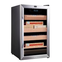 Whynter - 4.2 cu.ft. Cigar Cabinet Cooler and Humidor with Humidity Temperature Control - Silver - Angle