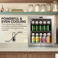 Whynter - 62-Can Beverage Refrigerator With Lock - Silver - Angle