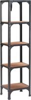 Serta - Overland Bookshelf - Wood and Black - Angle