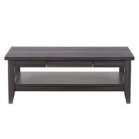 CorLiving - Hollywood Coffee Table with Drawers - Dark Gray - Angle