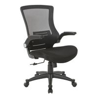 Office Star Products - Screen Back Manager's Chair in Mesh Seat with PU Padded Flip Arms with Sil... - Angle