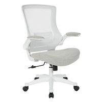 Office Star Products - White Screen Back Manager's Chair - Linen Stone - Angle