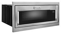KitchenAid - 1.1 Cu. Ft. Built-In Low Profile Microwave with Slim Trim Kit - Stainless Steel - Angle
