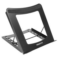 Mount-It! - Laptop Stand for Desk - Adjustable Height- Steel Riser - Black - Angle