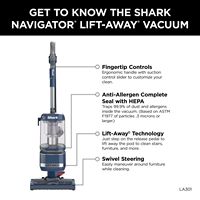 Shark - Navigator Lift-Away Upright Vacuum with Anti-Allergen Complete Seal - Blue Jean - Angle