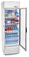 Premium Levella - 15.5 cu. ft. 1-Door Commercial Merchandiser Refrigerator Glass-Door Beverage Di... - Angle