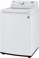 LG - 4.3 Cu. Ft. High-Efficiency Top Load Washer with TurboDrum Technology - White - Angle