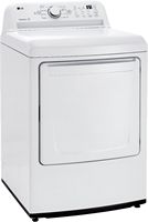 LG - 7.3 Cu. Ft. Electric Dryer with Sensor Dry - White - Angle