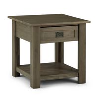 Simpli Home - Monroe End Table - Distressed Grey - Angle