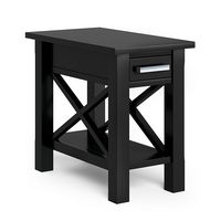 Simpli Home - Kitchener Narrow Side Table - Black - Angle