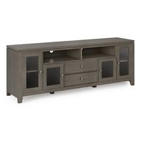 Simpli Home - Cosmopolitan Solid Wood 72 inch Wide Contemporary TV Media Stand For TVs up to 80 i... - Angle