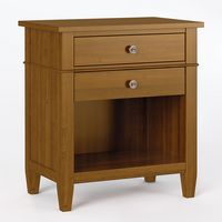 Simpli Home - Night Stand, Bedside table - Light Golden Brown - Angle