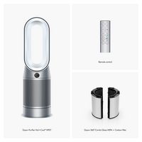 Dyson - Purifier Hot+Cool - HP07 - Smart Tower Air Purifier, Heater and Fan - White/Silver - Angle