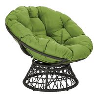 OSP Home Furnishings - Papasan Chair - Green - Angle