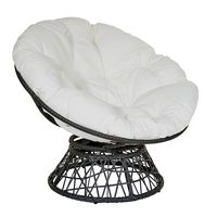 OSP Home Furnishings - Papasan Chair - White - Angle