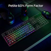 HyperX - Alloy Origins 60% Wired Mechanical Linear Red Switch Gaming Keyboard and RGB Back Lighti... - Angle