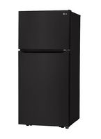 LG - 20.2 Cu. Ft. Top-Freezer Refrigerator - Black - Angle