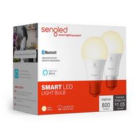 Sengled - A19 800 Lumens Bluetooth Mesh Smart LED Bulb (2-Pack) - Soft White - Angle