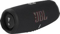 JBL - CHARGE5 Portable Waterproof Speaker with Powerbank - Black - Angle
