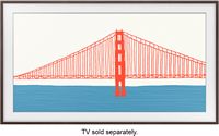 Samsung - 50” The Frame Customizable Bezel - Modern Brown - Angle