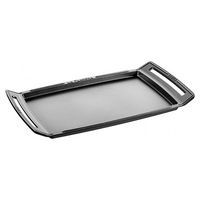 Staub - Cast Iron 18.5 x 9.8-inch Plancha/Double Burner Griddle - Gray - Angle
