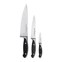 Henckels - Forged Synergy 3-pc Starter Knife Set - Black - Angle