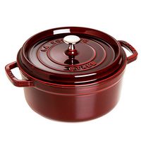 Staub - Cast Iron 5.5-qt Round Cocotte - Grenadine - Angle