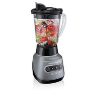 Hamilton Beach - Wave Crusher Blender with 40 oz. Glass Blender Jar and 20 Oz. Travel Jar - BLACK - Angle