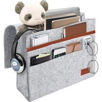 SaharaCase - Bedside Storage Bag for Most Cell Phones and Tablets - Gray - Angle