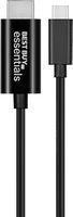 Best Buy essentials™ - 6' USB-C to HDMI Cable - Black - Angle