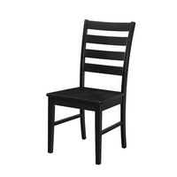 Walker Edison - Modern Farmhouse Dining Chair, Set of 2 - Black - Angle