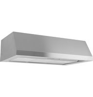 GE Profile Series - 30 inches - Convertible - Wall Range Hood - Stainless Steel - Angle