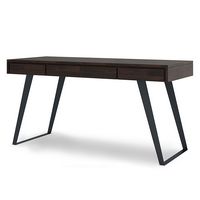 Simpli Home - Lowry Desk - Distressed Hickory Brown - Angle