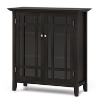 Simpli Home - Bedford SOLID WOOD 39 inch Wide Transitional Medium Storage Cabinet in - Hickory Brown - Angle