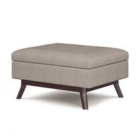 Simpli Home - Owen Coffee Table Storage Ottoman - Natural - Angle