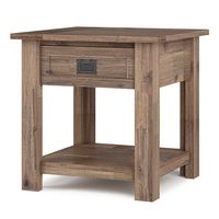 Simpli Home - Monroe End Table - Rustic Natural Aged Brown - Angle